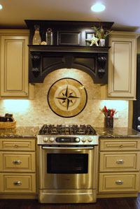 Kitchen featuring Compass Medallion